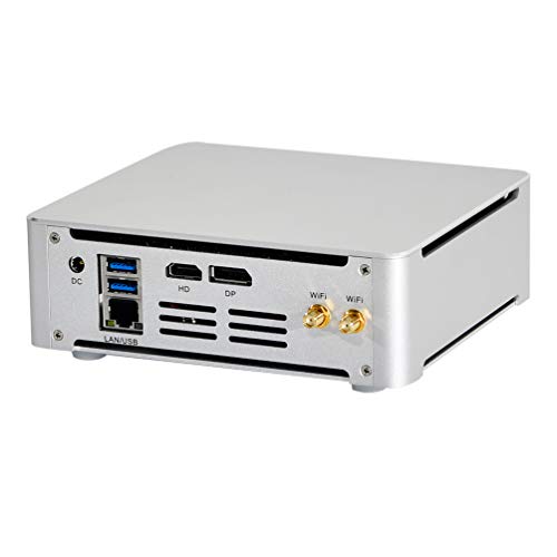 HUNSN 4K Mini PC, Desktop Computer, Server, Intel Quad Core I5 7300HQ, BM21, Wi-Fi 6, BT 5.2, DP, HDMI, 6 x USB3.0, Type-C, LAN, Smart Fan, Barebone, NO RAM, NO Storage, NO System von HUNSN