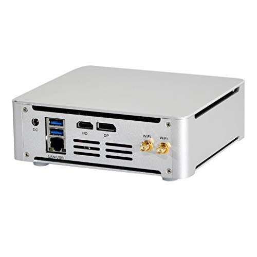 HUNSN 4K Mini PC, Desktop Computer, Server, Quad Core I7 7700HQ 7820HK 7820HQ, Windows 11 or Linux Ubuntu, BM21, Wi-Fi 6, BT 5.2, DP, HDMI, 6 x USB3.0, Type-C, LAN, Smart Fan, 32G RAM, 512G SSD von HUNSN