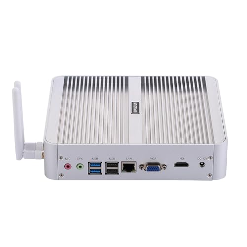 HUNSN Fanless Mini PC, Desktop Computer, HTPC, Kodi Box, Intel Core I5 1235U, BM07f, VGA, HDMI, 2 x USB3.0, 6 x USB2.0, LAN, Barebone, NO RAM, NO Storage, NO System von HUNSN