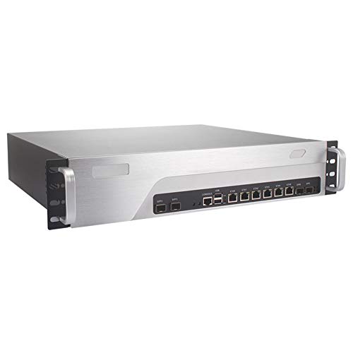 HUNSN Firewall, VPN, 2U Rackmount, Mikrotik, Pfsense, OPNsense, Network Appliance, Z87 with Core I7 4770, RS13, AES-NI/10 Ports/6 LAN/4 SFP+ 10 Gigabit 82599ES/2USB/COM/BYPASS,(16G RAM/128G SSD) von HUNSN