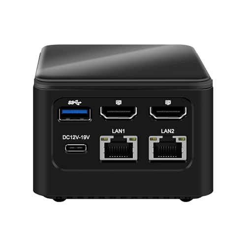 HUNSN Mini PC, HTPC, Desktop Computer, Windows 11 Pro or Linux Ubuntu, I3 N305, BJ02, Wi-Fi 6, BT 5.2, 2 x I226-V LAN, Type-C 12-19V, 2 x HDMI, 3 x USB3.0, Type-C, TF, 8GB LPDDR5 RAM, 256G SSD von HUNSN