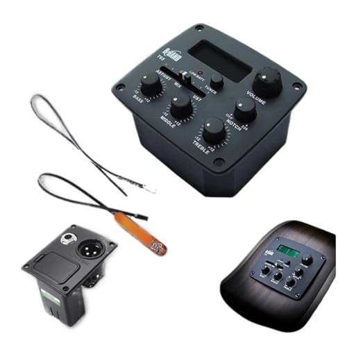 Tonabnehmer Gitarre Akustik Tonabnehmer für Akustikgitarre B-Band-Gitarren-Tonabnehmer störungsfrei reduziert und geräuschdämpfend.(EQ-T65X) von HUNYNB
