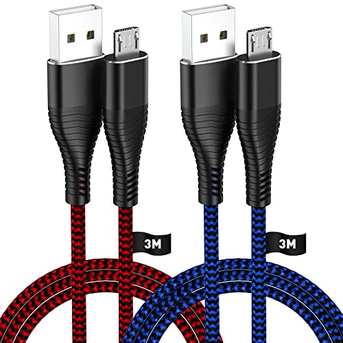 HUNYYN PS4 Controller Ladekabel 2er Pack, Extra langes 3M Micro USB Kabel für PlayStation 4 / PS4 / PS4 Slim / PS4 Pro/Xbox One/One S/One Elite/One X Controller HUNYYN PS4 Controller Ladekabel 2er Pack, Extra langes 3M Micro USB Kabel für PlayStation 4 / PS4 / PS4 Slim / PS4 Pro/Xbox One/One S/One Elite/One X Controller von HUNYYN