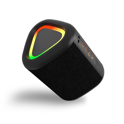 HUO JI Tragbarer Bluetooth-Lautsprecher mit RGB Licht, IPX6 wasserdicht, ganztägige Wiedergabezeit, AUX- und TF-Karteneingang, Bluetooth 5.3, TWS-Kopplung, Kleiner kabelloser Lautsprecher für Outdoor HUO JI Tragbarer Bluetooth-Lautsprecher mit RGB Licht, IPX6 wasserdicht, ganztägige Wiedergabezeit, AUX- und TF-Karteneingang, Bluetooth 5.3, TWS-Kopplung, Kleiner kabelloser Lautsprecher für Outdoor von HUO JI