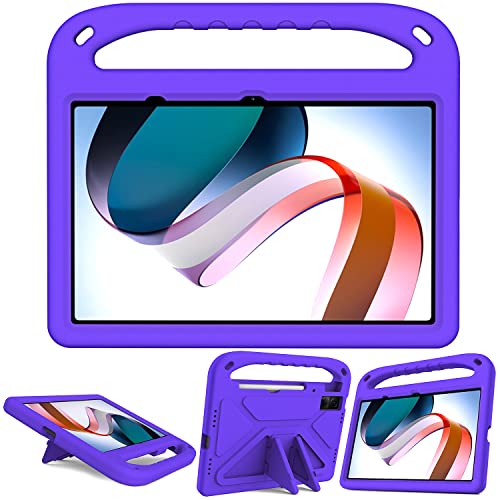 Kinder-Schutzhülle, kompatibel mit Xiaomi Redmi Pad 26,7 cm (10,61 Zoll), 2022, Schutzhülle mit Stylus-Halterung und Schultergurt, Griff und Ständer, strapazierfähig, Hybrid-Schutzhülle für Kinder von HUOLUNGJIN