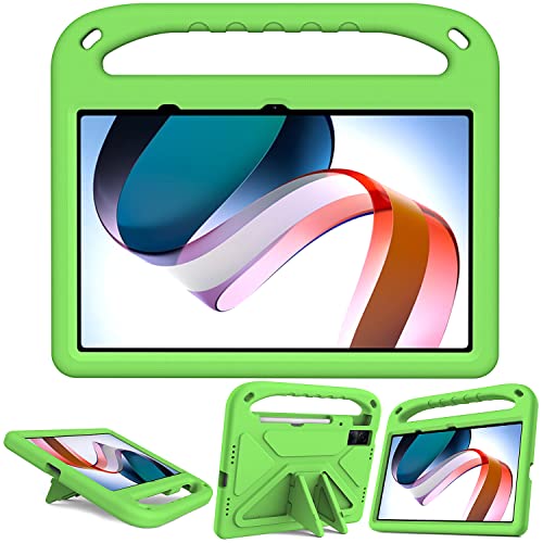 Kinder-Schutzhülle, kompatibel mit Xiaomi Redmi Pad 26,7 cm (10,61 Zoll), 2022, Schutzhülle mit Stylus-Halterung und Schultergurt, Griff und Ständer, strapazierfähig, Hybrid-Schutzhülle für Kinder von HUOLUNGJIN