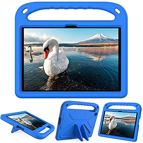 Kinder-Tablet-Hülle, kompatibel mit Honor Pad X8 25,7 cm (10,1 Zoll), mit Ständer, strapazierfähig, stoßfest, EVA-Schutzhülle mit Griff/Schultergurt, Stoßschutz, Kinderabdeckung (blau) von HUOLUNGJIN