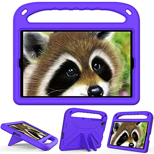 Kinder-Tablet-Hülle, kompatibel mit Xiaomi Mi Pad 4 Plus 10,1 Zoll, Hülle mit Ständer, strapazierfähig, stoßfest, EVA-Schutzhülle mit Griff/Schultergurt, Stoßschutz, Kinderabdeckung, Violett von HUOLUNGJIN
