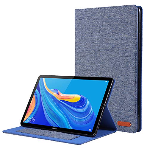 Schlanke Tablet-Hülle, kompatibel mit Huawei Matepad Pro 10,8 Zoll Tablet, 27,7 cm (10,8 Zoll), ultradünn, klappbar, Standfunktion, automatische Wake-/Sleep-Funktion, weiche TPU-Rückseite, Blau von HUOLUNGJIN