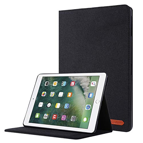 Schlanke Tablet-Hülle, kompatibel mit iPad 6. / 5. Generation, 24,6 cm (9,7 Zoll), Version 2018/2017, ultradünn, klappbar, Standfunktion, automatische Wake-/Sleep-Funktion, weiche TPU-Rückseite von HUOLUNGJIN
