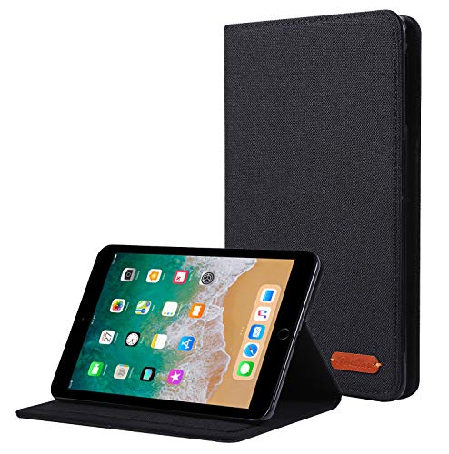 Schlanke Tablet-Hülle, kompatibel mit iPad Mini 5 2019/Mini 4/3/2/1 7,9 Zoll, ultradünne Klappschutzhülle mit automatischer Wake/Sleep-Funktion, weiche TPU-Rückseite, Schwarz von HUOLUNGJIN