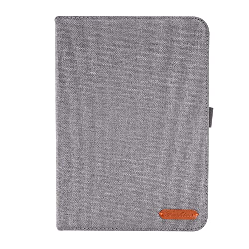 Schlanke Tablet-Hülle, kompatibel mit iPad Mini 7 (A17 Pro) 2024 / Mini 6 2021 8,3 Zoll, ultradünn, klappbar, Standfunktion, automatische Wake-/Sleep-Funktion, weiche TPU-Rückseite, Grau von HUOLUNGJIN