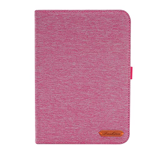 Schlanke Tablet-Hülle, kompatibel mit iPad Mini 7 (A17 Pro) 2024 / Mini 6 2021 8,3 Zoll, ultradünn, klappbar, Standfunktion, automatische Wake-/Sleep-Funktion, weiche TPU-Rückseite, Rosa von HUOLUNGJIN