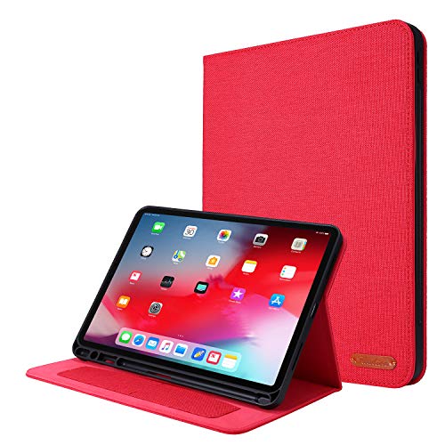 Schlanke Tablet-Hülle, kompatibel mit iPad Pro 27,9 cm (11 Zoll) M4 2024 5. Generation, mit Stifthalter, stoßfest, Smart-Folio-Schutzhülle mit automatischer Wake-/Sleep-Funktion, weiche TPU-Rückseite von HUOLUNGJIN