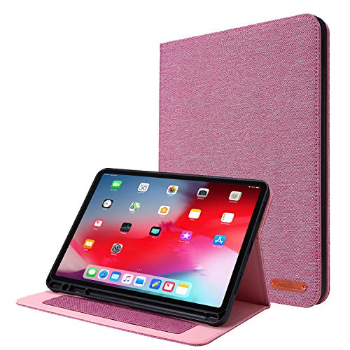 Schlanke Tablet-Hülle, kompatibel mit iPad Pro 27,9 cm (11 Zoll) M4 2024 5. Generation, mit Stifthalter, stoßfest, Smart-Folio-Schutzhülle mit automatischer Wake-/Sleep-Funktion, weiche TPU-Rückseite von HUOLUNGJIN
