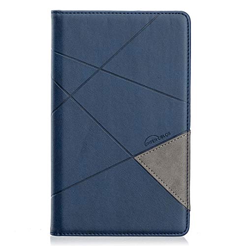Schutzhülle für Android-Tablets aus Leder, kompatibel mit Kindle Fire 7 2019/2017/2015, 17,8 cm (7 Zoll), Business-Smart-Smart-Magnet-Klapphülle mit Kartenschlitz, für Herren/Damen, automatische Wake von HUOLUNGJIN
