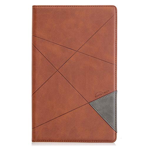Tablet-Schutzhülle aus Leder, 20,3 cm (8 Zoll), kompatibel mit Amazon Fire HD 8 (8. / 7. / 6. Generation, Version 2018/2017/2016), Business Smart Magnetic Flip Fold Stand Cover mit Kartenschlitz von HUOLUNGJIN