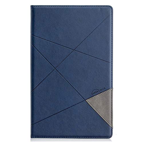 Tablet-Schutzhülle aus Leder, 25,7 cm (10,1 Zoll), kompatibel mit Amazon Fire HD 10 Tablet, Business Smart Magnetic Flip Fold Stand Cover mit Kartenschlitz für Mann / Frau, automatische Wake von HUOLUNGJIN