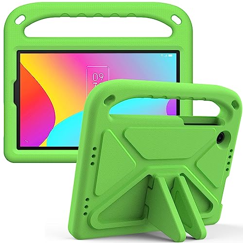 Tablet-Schutzhülle für Kinder, kompatibel mit TCL Tab 8 LE 20,3 cm (8 Zoll), mit Ständer, strapazierfähig, stoßfest, EVA-Schutzhülle mit Griff/Schultergurt, Stoßschutz, Kinderabdeckung, Grün von HUOLUNGJIN