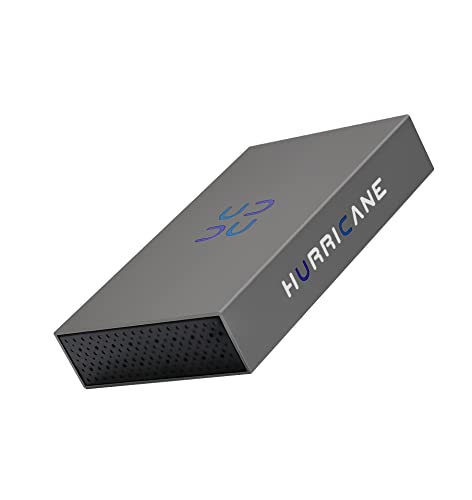 HURRICANE 3518C3 8TB Aluminium Externe Festplatte, 3.5 Zoll, USB C HDD extern Backup Desktop Speicher mit Netzteil für PC, smart TV, Ps4, Ps5, Xbox Laptop, kompatibel mit Windows mac OS Linux von HURRICANE