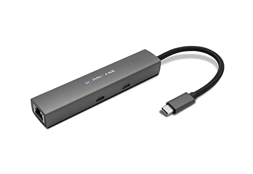 HURRICANE USB C HUB C0546 Aluminium 6-in-1 Dock USB-C Adapter, LAN Ethernet RJ45 Netzwerkadapter, 4K HDMI, 100W Power Delivery, USB 3.0, kompatibel mit Laptop Notebook MacBook PC HDD HURRICANE USB C HUB C0546 Aluminium 6-in-1 Dock USB-C Adapter, LAN Ethernet RJ45 Netzwerkadapter, 4K HDMI, 100W Power Delivery, USB 3.0, kompatibel mit Laptop Notebook MacBook PC HDD von HURRICANE