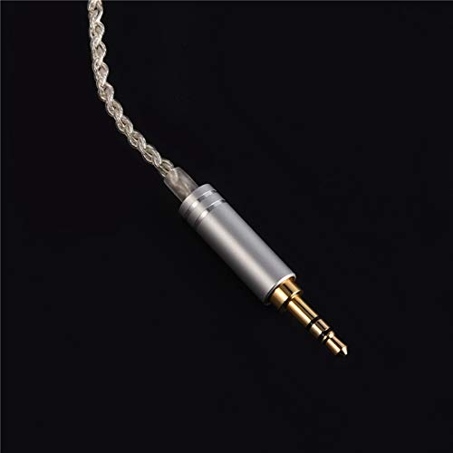 HURRISE Kopfhörerkabel, Kopfhörer -Hörphone -Kabel mit Kopfhörerkabel für (Silber gerade Kopf) von HURRISE