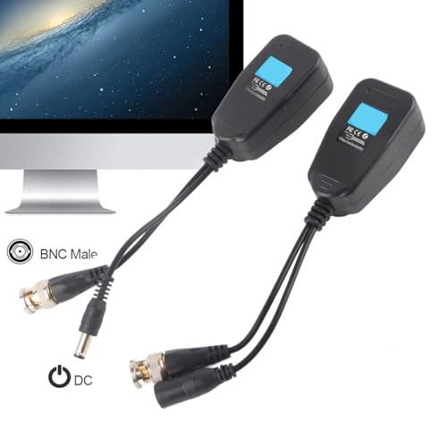 HURRISE Video Balun, Analog -to -IP Kamera Konverter Überwachungs Zubehör 1 Paar Passiver CCCOAX mit BNC Video Power Balun Transceiver Zum RJ45 Anschluss für Kamerasystem HURRISE Video Balun, Analog -to -IP Kamera Konverter Überwachungs Zubehör 1 Paar Passiver CCCOAX mit BNC Video Power Balun Transceiver Zum RJ45 Anschluss für Kamerasystem von HURRISE