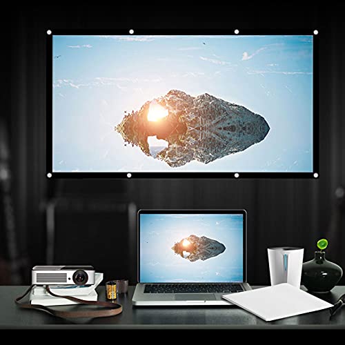 Tragbarer Projektorbildschirm, Weißer Bildschirm für Projektor -White Sheet für Projektor -Projektorbildschirm Tragbarer Nicht Faltbarer Projektionsbildschirm Heimkino, Konferenz, (120 Zoll) von HURRISE