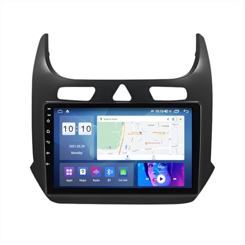 Android 12 Autoradio Mit Navi 2 Din 9 Zoll Touchscreen Autoradio Für Chevrolet Cobalt 2011-2018 Mit Carplay Android Auto,mit RDS Bluetooth FM AM Lenkradsteuerung Rückfahrkamera ( Color : M400 6+128G ) von HURUMA