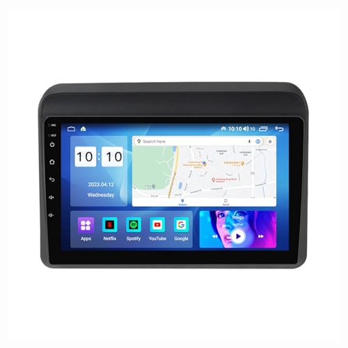 Android 12 Autoradio Mit Navi 2 Din 9 Zoll Touchscreen Autoradio Für Suzuki Ertiga 2018-2020 Mit Carplay Android Auto,mit RDS Bluetooth FM AM Lenkradsteuerung Rückfahrkamera ( Color : M500 8+128G ) von HURUMA