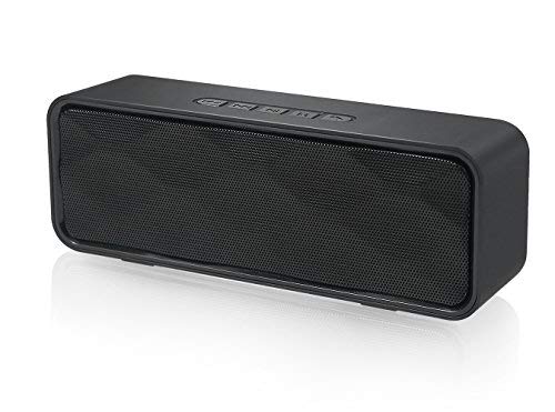 Husan Kabelloser Bluetooth-Lautsprecher mit AUX/USB/TF-Kartenschlitz, tragbarer Outdoor autsprecher mit HD-Audio, verstärkter Bass, Freisprechfunktion, FM-Radio-Lautsprecher für Reisen, Party von HUSAN