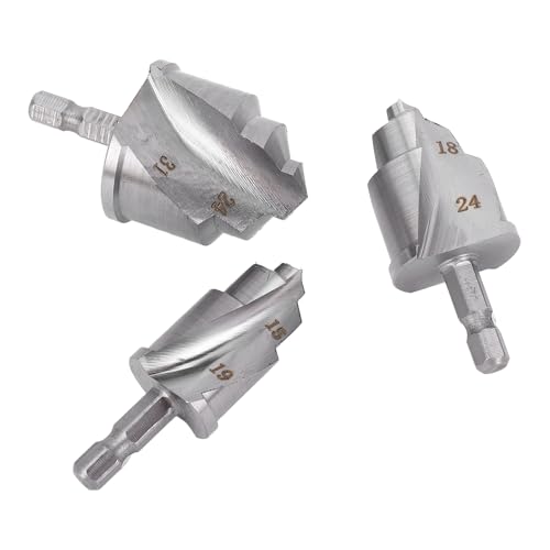 3-teilige Hebebohrer mit 1/4-Zoll-Sechskantschaft für die Reparatur von PVC-PPR-Wasserrohren 15–19 Mm, 18–24 Mm, 24–31 Mm, Scharfes, Präzises, Glänzendes Reiben, Spiraldesign 3-teilige Hebebohrer mit 1/4-Zoll-Sechskantschaft für die Reparatur von PVC-PPR-Wasserrohren 15–19 Mm, 18–24 Mm, 24–31 Mm, Scharfes, Präzises, Glänzendes Reiben, Spiraldesign von HUSHUI