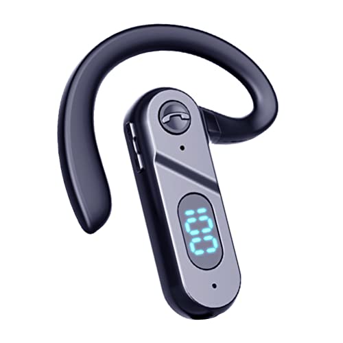 HUSHUI Bluetooth Headset Single Ear Open-Ear Wireless Bone Conduction Kopfhörer mit Digital Battery Display Sprachsteuerung von HUSHUI