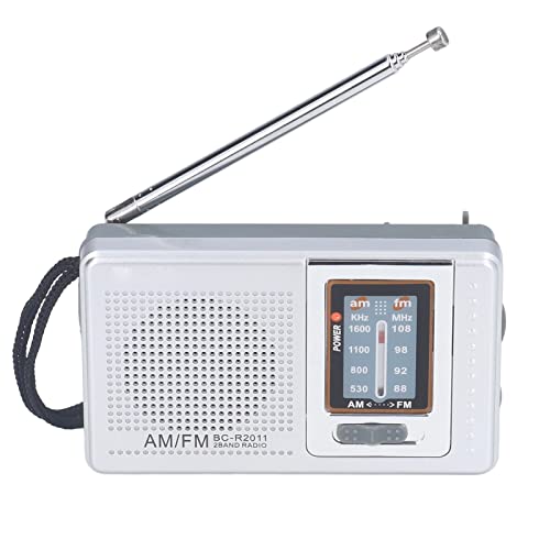 Tragbares Radio, AM FM-Transistorradio mit Lautsprecher, batteriebetriebenes Taschenradio zum Joggen, Gehen und Reisen (BC-R2011) von HUSHUI
