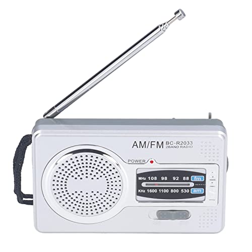 Tragbares Radio, AM FM-Transistorradio mit Lautsprecher, batteriebetriebenes Taschenradio zum Joggen, Gehen und Reisen (BC-R2033) von HUSHUI