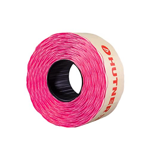 10 Rollen Preisetiketten 26x12 leucht-pink permanent | 15.000 Etiketten | Preisauszeichner Etiketten | Auszeichner Etiketten | HUTNER von HUTNER