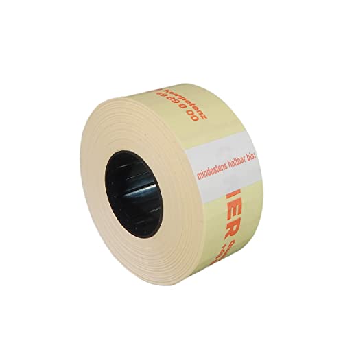 10 Rollen Preisetiketten 26x16RE weiss permanent Aufdruck: mindestens haltbar bis mittig | 11.000 Etiketten | Preisauszeichner Etiketten | HUTNER von HUTNER