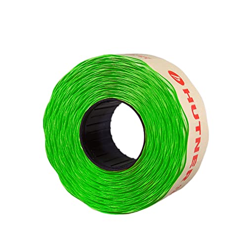 10 Rollen Preisetiketten 32x19 leucht-grün permanent | 10.000 Etiketten | Preisauszeichner Etiketten | Auszeichner Etiketten | HUTNER von HUTNER