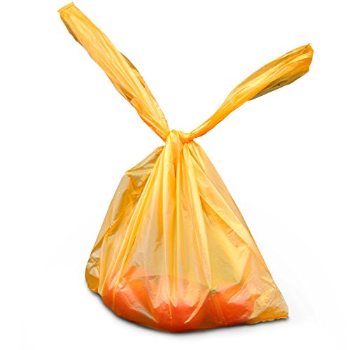 2.000 Stk. Hemdchenbeutel 30+16x52 cm orange-rot geblockt 12my | Knotenbeutel | kleine Plastiktüten | HUTNER von HUTNER