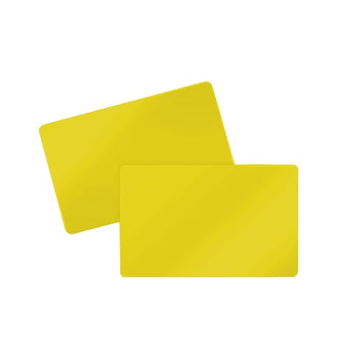 500 St. Preiskarten zum Beschriften gelb - Plastikkarten 86x54x0,76 mm aus PVC, 54 mm hoch und 0,76 mm stark, blanko | HUTNER von HUTNER