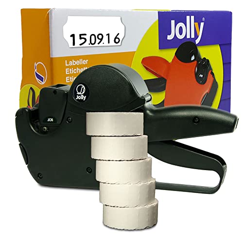 Preisauszeichner Set Jolly C6 inkl. 5 Rollen 26x12 Preisetiketten - weiss ablösbar | Auszeichner Jolly | HUTNER von HUTNER