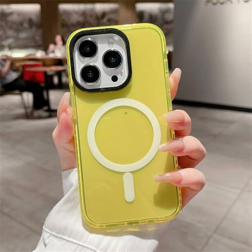 HUUMAGIC Fluoreszierende Jelly Color Magnetische kabellose Ladehülle für iPhone 15 14 13 12 11 Pro Max Transparente Softcover, YW, Für iPhone 15 HUUMAGIC Fluoreszierende Jelly Color Magnetische kabellose Ladehülle für iPhone 15 14 13 12 11 Pro Max Transparente Softcover, YW, Für iPhone 15 von HUUMAGIC