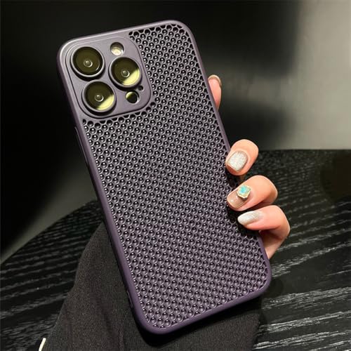 HUUMAGIC Kühlende Mesh-Skin-Glaslinsen-Schutzhülle für iPhone 15 14 11 12 13 Pro Max Plus Wärmeableitung Matte Hard Cover, Dunkelviolett, Für iPhone 11 HUUMAGIC Kühlende Mesh-Skin-Glaslinsen-Schutzhülle für iPhone 15 14 11 12 13 Pro Max Plus Wärmeableitung Matte Hard Cover, Dunkelviolett, Für iPhone 11 von HUUMAGIC