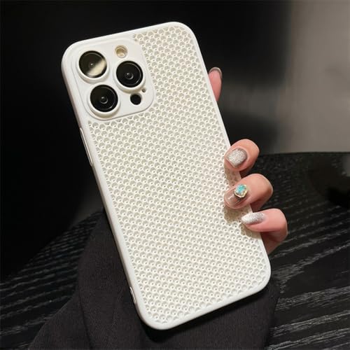 HUUMAGIC Kühlende Mesh-Skin-Glaslinsen-Schutzhülle für iPhone 15 14 11 12 13 Pro Max Plus Wärmeableitungsmatte Hartabdeckung, Weiß, Für iPhone 14 HUUMAGIC Kühlende Mesh-Skin-Glaslinsen-Schutzhülle für iPhone 15 14 11 12 13 Pro Max Plus Wärmeableitungsmatte Hartabdeckung, Weiß, Für iPhone 14 von HUUMAGIC