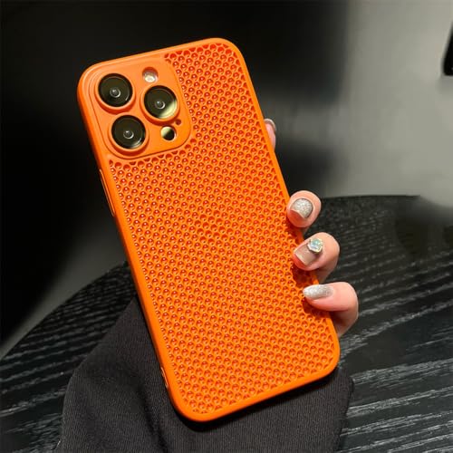 HUUMAGIC Kühlende Mesh-Skin-Glaslinsen-Schutzhülle für iPhone 15 14 11 12 13 Pro Max Plus Wärmeableitungsmatte Hartabdeckung, orange, für iPhone 11 Pro HUUMAGIC Kühlende Mesh-Skin-Glaslinsen-Schutzhülle für iPhone 15 14 11 12 13 Pro Max Plus Wärmeableitungsmatte Hartabdeckung, orange, für iPhone 11 Pro von HUUMAGIC
