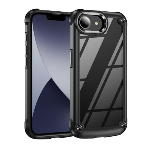 HUUMAGIC Luxuriöse, robuste Hülle für iPhone 16 15 14 13 12 11 Pro Max 16 Plus 16e, Silikon-Stoßfänger, transparente Hartschale (für iPhone 11 Pro Max/Marineblau) von HUUMAGIC