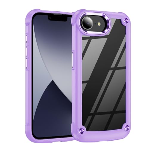 HUUMAGIC Luxuriöse, robuste Schutzhülle für iPhone 16 15 14 13 12 11 Pro Max 16 Plus 16e, transparente Silikon-Stoßstange, Harte Abdeckung (für iPhone 13 Pro/Lila) von HUUMAGIC
