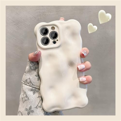 HUUMAGIC Süße 3D Bubble Wave Curly Candy Color Handyhülle für iPhone 15 13 12 11 14 Pro Max Weiche Silikon-Schutzhülle, Cremeweiß, Für iPhone 15 Pro HUUMAGIC Süße 3D Bubble Wave Curly Candy Color Handyhülle für iPhone 15 13 12 11 14 Pro Max Weiche Silikon-Schutzhülle, Cremeweiß, Für iPhone 15 Pro von HUUMAGIC