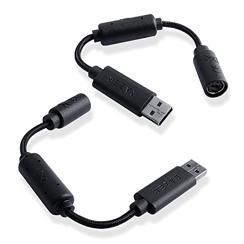 HUYUN 2 Stück USB Breakaway Kabel Dongle Cord Kompatibel für Razer Wolverine Wired Gaming Controller Gamepad Xbox 360 Wired Controller Verlängerung Adapter Kabel von HUYUN