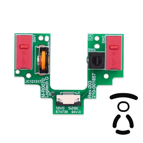 Switch Wheel Encoder Button Board Motherboard Microswitch Platte Maus Reparaturteile mit Mausfüßen Ersatz für Logitech G Pro Wireless GPW Wireless Gaming Maus (Kailh GM 6.0) von HUYUN